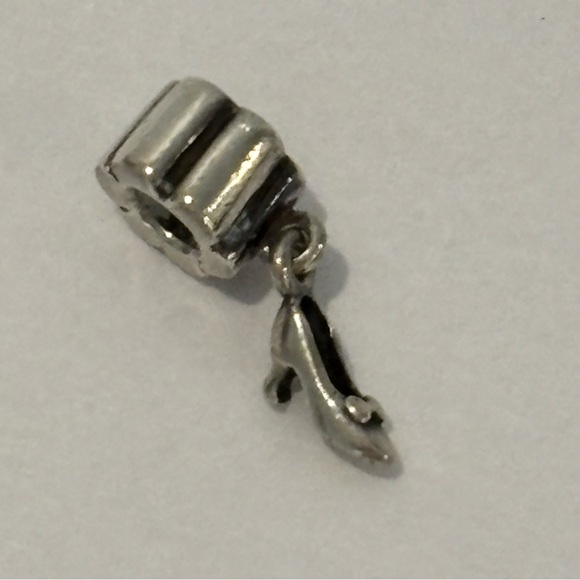PANDORA High heel shoe dangle bead sterling silver charm marked 925 ALE - Picture 4 of 11